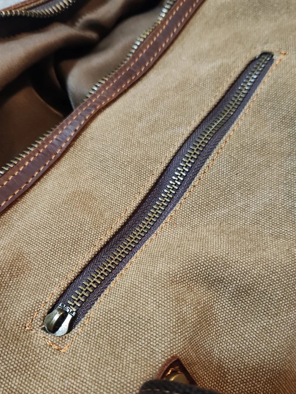 Emissary Duffle Bag Brown Leather & Waxed Canvas Large Travel Weekender For Men